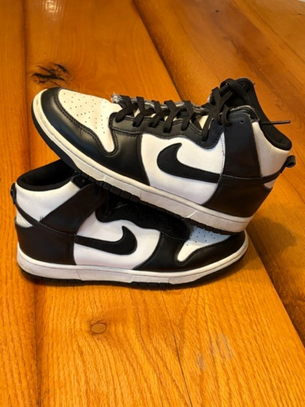 Lightly Used Nike Dunk High Black White (2021) 9.5 Mens
